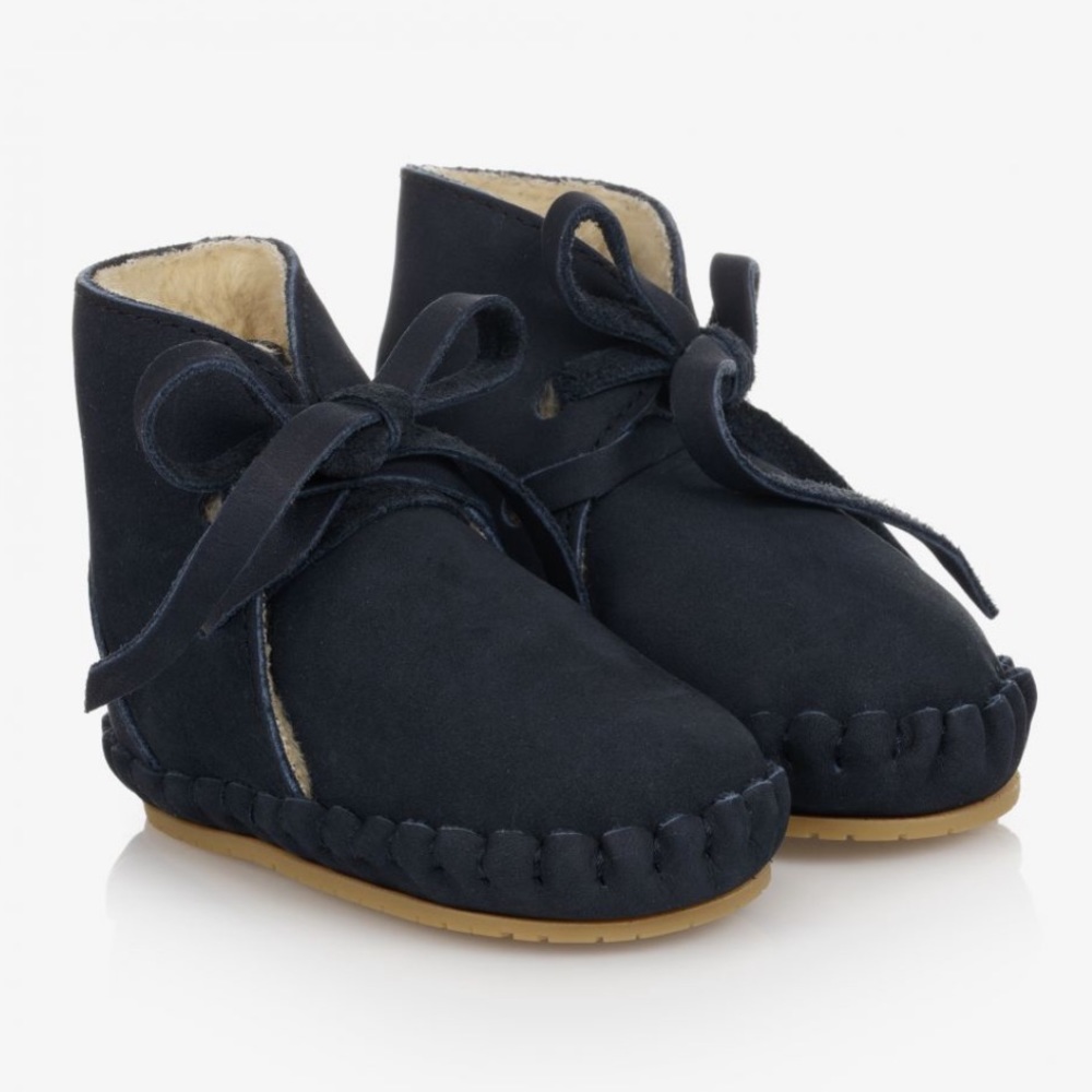 Donsje Navy Suede booties NWOT